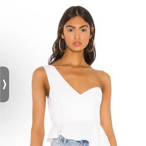 White one shoulder top brand new!